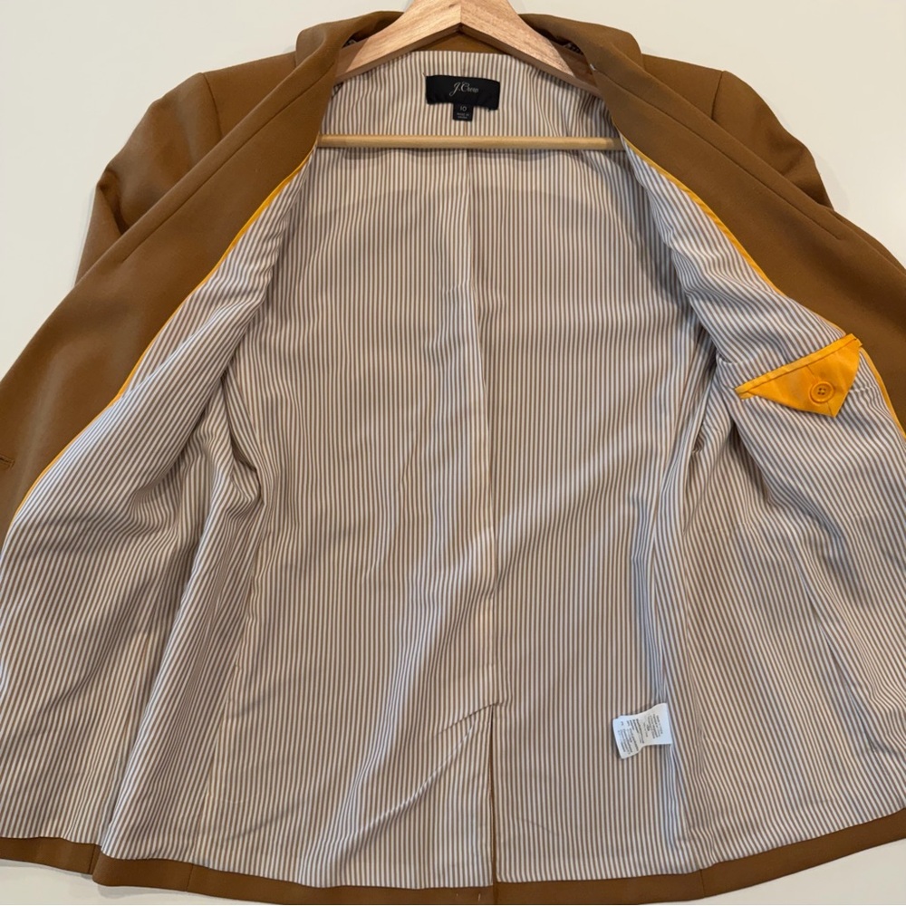 J. Crew Parke Blazer in Wool Flannel Chestnut Size 10 - Picture 7 of 10